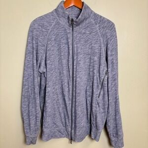 Vince Mens Full Zip Cotton Sweater Jacket Size XL Blue Lightweight Minimalist